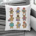 Christmas Library Gingerbread Man Books Lover Bookworm Pillowcase