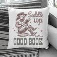 Retro Cowgirl ReadingTee Saddle Up With A Good Book Western Pillowcase
