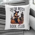 Salem Witch Book Club Bookish Retro Halloween Cat Pillowcase