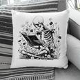 Skeleton Skull Halloween Book Reading Books Lover Teacher Pillowcase Skeleton Skull Halloween Book Reading Books Lover Teacher Pillowcase