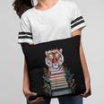 Cute Tiger With Book Floral Bookworm Librarian Book Lover Pillowcase