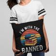 I'm With The Banned Stack Of Books Vintage Sunset Retro Pillowcase