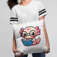 Adorable Book Lover Axolotl With Reading Glasses Cute Pillowcase