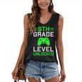 5th Grade Level Unlocked Back To School Gamer Graduation Women's V-Neck Tank Top