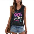 90's Party 90s Nostalgia Retro Rave Dance Music Women's V-Neck Tank Top