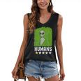 Alien Avoids Humans Sarcastic Introvert Humor Women's V-Neck Tank Top