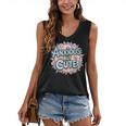 Anxious But Cute Introvert Floral Social Anxiety Women's V-Neck Tank Top Anxious But Cute Introvert Floral Social Anxiety Women's V-Neck Tank Top