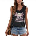 Axolotl Books Readsalotl Reading Bookworm Kawaii Axolotl Women's V-Neck Tank Top Axolotl Books Readsalotl Reading Bookworm Kawaii Axolotl Women's V-Neck Tank Top