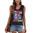 The Best Dads Are 80s Kids 80s Dad Nostalgia Women's V-Neck Tank Top