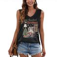 All Booked For Christmas Cute Bookish Cat Lover Women's V-Neck Tank Top
