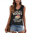 I Like My Books With a Side Of Panic Thriller Women's V-Neck Tank Top