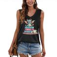 Bookworm Book Dragon Read Books Be Kind Stay Weird Women's V-Neck Tank Top