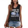 Born To Nap Forced To Exist Lazy Skeleton Couch Introverts Women's V-Neck Tank Top