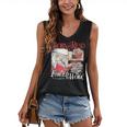 Born To Read Forced To Work Santa Christmas Book Lover Retro Women's V-Neck Tank Top
