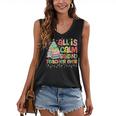 All Is Calm Said No Teacher Ever Book Christmas Tree Women's V-Neck Tank Top
