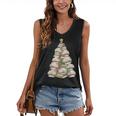 Christmas Book Tree Teacher Book Lover Xmas Librarian Women's V-Neck Tank Top