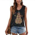 Christmas Snowman Made Of Books Holiday Reading Xmas Women's V-Neck Tank Top