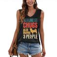 Chug Dog Retro Vintage Pughuahua Owner Fur Parent Introvert Women's V-Neck Tank Top Chug Dog Retro Vintage Pughuahua Owner Fur Parent Introvert Women's V-Neck Tank Top