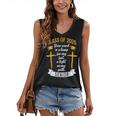 Class Of 2025 Senior Graduation Cross Quote Faith In God Women's V-Neck Tank Top