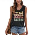 Colorful Dogs Books Plants Repeat Women's V-Neck Tank Top