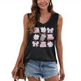 Coquette Bow Book Coffee Valentines Bookish Library Teacher Women's V-Neck Tank Top