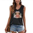 Cute Baby Highland Cow Reading Book Lover Toddler Women's V-Neck Tank Top Cute Baby Highland Cow Reading Book Lover Toddler Women's V-Neck Tank Top