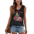 Cute Gingerbread Man Reading Book Nerd Christmas Bookish Women's V-Neck Tank Top