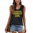 Dungeon Crawler Carl Yellow Text Logo LitRPG Series Book Women's V-Neck Tank Top