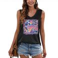 EAT THE RICH 90S NOSTALGIA WHALE ORCA YAHCT RETRO Women's V-Neck Tank Top