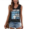 I Enjoy Long Romantic Walks To My Fridge Introvert Women's V-Neck Tank Top I Enjoy Long Romantic Walks To My Fridge Introvert Women's V-Neck Tank Top