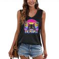 Ew Cat Misanthrope Introvert Synthwave 80s Women's V-Neck Tank Top Ew Cat Misanthrope Introvert Synthwave 80s Women's V-Neck Tank Top