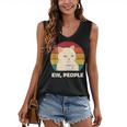 Ew People Introvert Cat Lover Crazy Colorful Cat Lady Women's V-Neck Tank Top