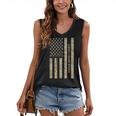 Frutiger Aero Aesthetic Retro Tech Desert Camo Distressed Women's V-Neck Tank Top