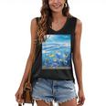 Frutiger Aero Aesthetic Tech Ocean Underwater Fishes Women's V-Neck Tank Top