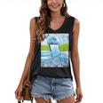 Frutiger Aero Aesthetic Tech Water Fishes Monitor Screen Women's V-Neck Tank Top Frutiger Aero Aesthetic Tech Water Fishes Monitor Screen Women's V-Neck Tank Top
