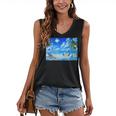Frutiger Aero Beach Y2k Aesthetic Palm Tree Sand Ocean Women's V-Neck Tank Top