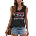 Graduation Shirt For Nurses Nursing School Survivor Tee Women's V-Neck Tank Top