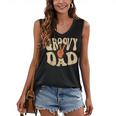 Groovy Dad 70s Aesthetic Nostalgia 1970's Retro Dad Women's V-Neck Tank Top
