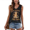 Halloween Fully Booked This Fall Book Ginger Cat Reading Women's V-Neck Tank Top