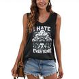 I Hate Everyone Introvert Anti-Social Dark Humor Women's V-Neck Tank Top I Hate Everyone Introvert Anti-Social Dark Humor Women's V-Neck Tank Top