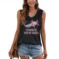 Id Rather Be With My Axolotl Salamander Introvert Women's V-Neck Tank Top Id Rather Be With My Axolotl Salamander Introvert Women's V-Neck Tank Top