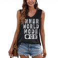 Inner World Mode On Introvert Saying Women's V-Neck Tank Top Inner World Mode On Introvert Saying Women's V-Neck Tank Top