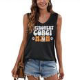 Introvert Corgi Mom Dog Pet Morca Works Dog For Men Women Women's V-Neck Tank Top