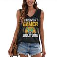 Introvert Gamer Video Games Anti Social Team Player Women's V-Neck Tank Top