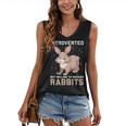 Introverted Rabbits Bunny Lover Rabbit Introvert Women's V-Neck Tank Top