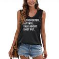 Introverted But Will Talk About Shot Put Track Field Thrower Women's V-Neck Tank Top