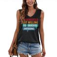 Introverted But Willing To Discuss Antiquing Women's V-Neck Tank Top