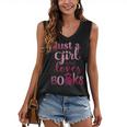 JUST A GIRL WHO LOVES BOOKS LIBRARIAN BOOK LOVERS BOOKWORM Women's V-Neck Tank Top