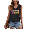 Librarian Let's All Go To The Library Cute Groovy Book Lover Women's V-Neck Tank Top