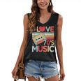 I Love 70's Music Retro Style Nostalgia Cassette 1970s Party Women's V-Neck Tank Top